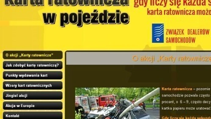 Wyposaż samochód w "kartę ratowniczą"