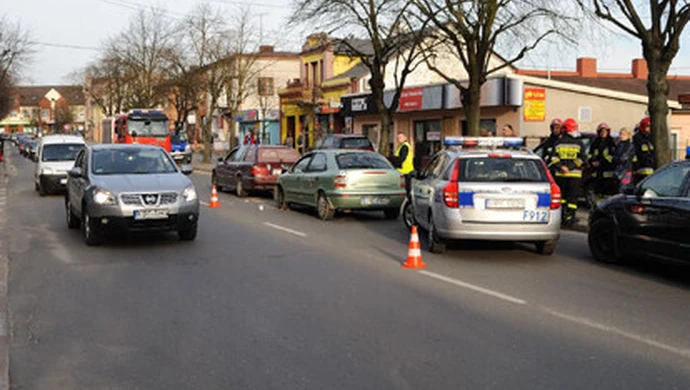 Kobieta ranna w wypadku