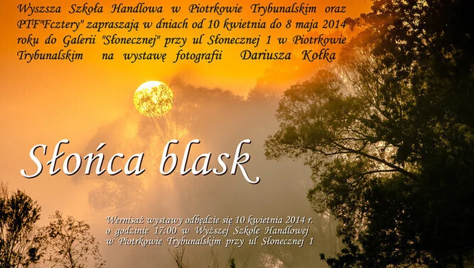 Pejzaż zdobiony słońcem - wystawa zdjęć w WSH