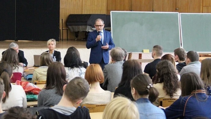 Studenci słuchali o funduszach unijnych