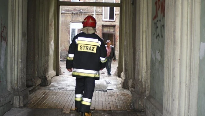 Pożar w kamienicy w al. 3 Maja