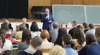 Studenci słuchali o funduszach unijnych