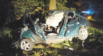 Uderzyła w drzewo, zginęła na miejscu 