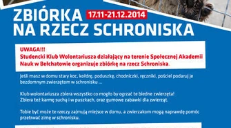 Zbiórka na rzecz schroniska w Bełchatowie