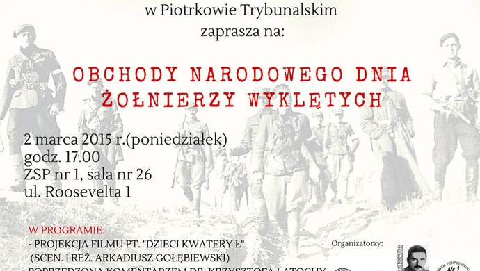 Uczniowie z ZSP 1 w Piotrkowie uczczą Dzień Żołnierzy Wyklętych