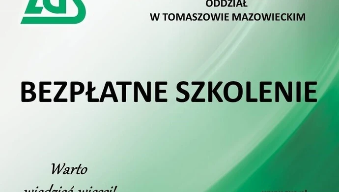 ZUS zaprasza na bezpłatne szkolenie