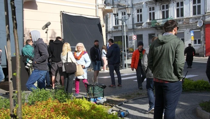 Na placu Czarnieckiego kręcą reklamę 