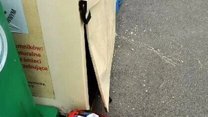 Włamał się do pojemnika z używaną odzieżą