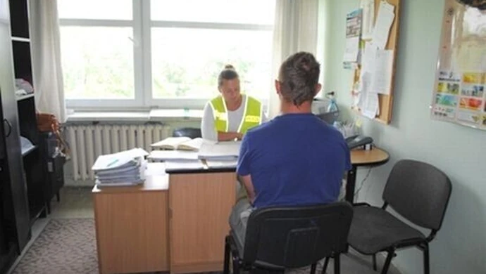 Złodziej drabiny w rękach policji 