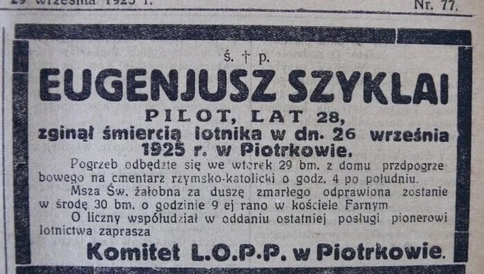 Uczczą pamięć pioniera spadochroniarstwa 