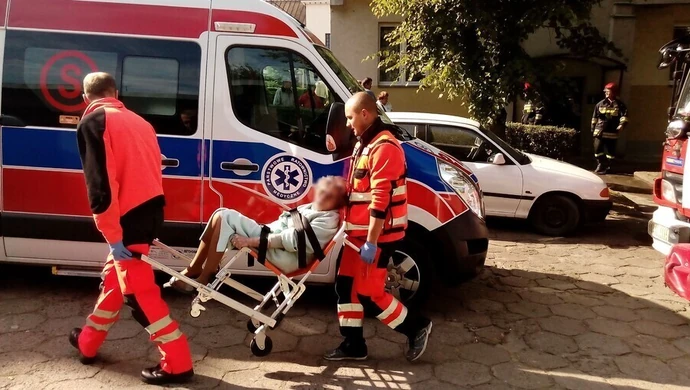 Pożar w bloku na Sienkiewicza