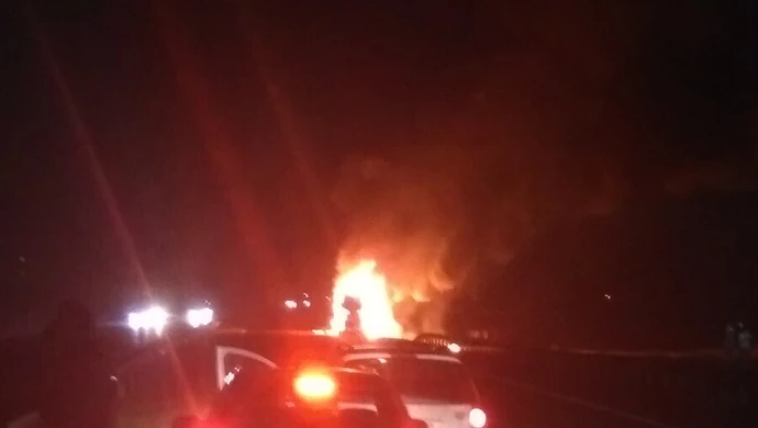 Pożar na A1. Spłonęło sześć aut 