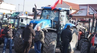 Rolnicy dotarli do Piotrkowa