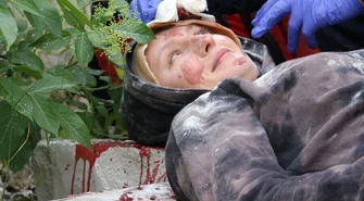 Ratowali poszkodowanych w katastrofie budowlanej 