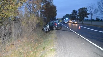 Wypadek na drodze Piotrków-Bełchatów. Jedna osoba nie żyje 