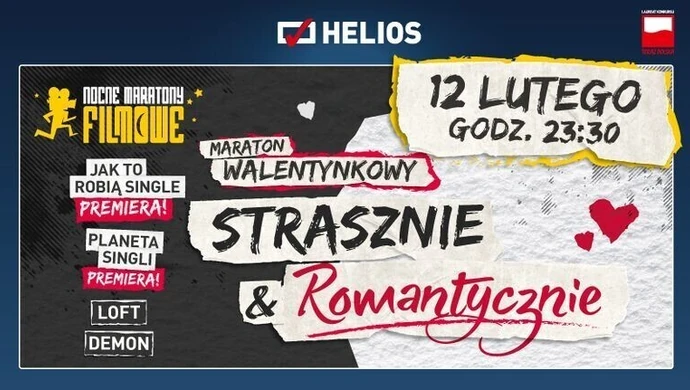 Walentynkowy Nocny Maraton Filmowy w kinie Helios