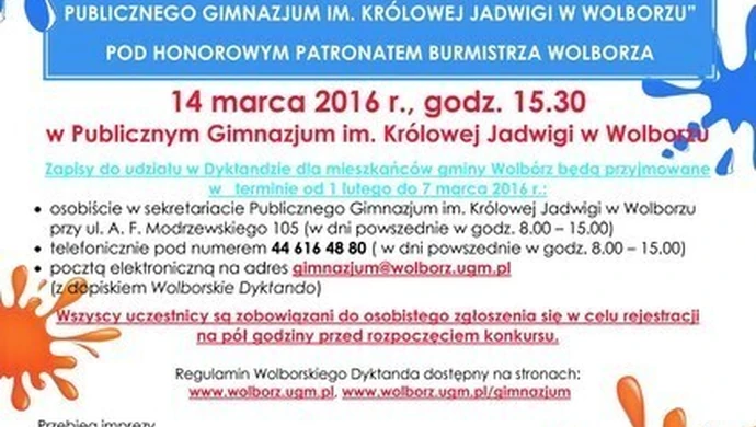 Pierwsze w historii Wolborskie Dyktando