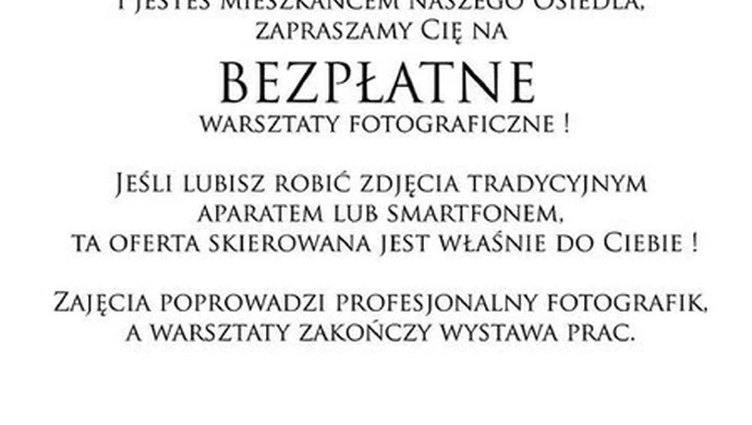 Warsztaty fotograficzne na Osiedlu Piastowskim