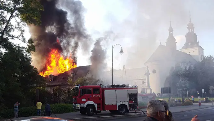 Pożar pustostanu przy Narutowicza