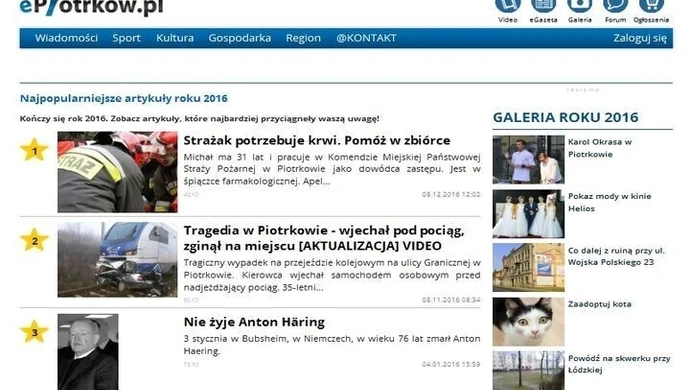 Najpopularniejsze newsy w 2016 roku