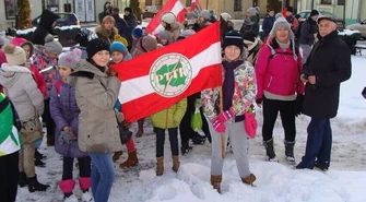 Pieszy rajd i dokarmianie zwierząt, czyli &#8222;Puchowy śniegu tren&#8221;