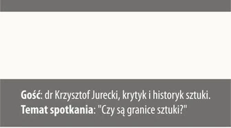 Podyskutują o granicach w sztuce 