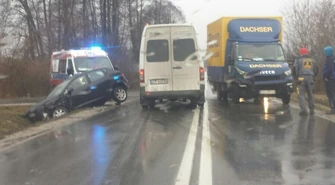 Wypadek na drodze Piotrków-Moszczenica