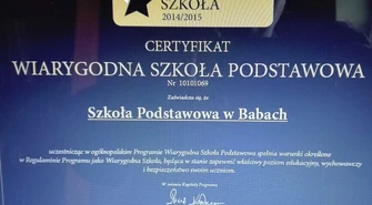 Szkoła Podstawowa w Babach wyróżniona