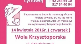 W połowie kwietnia do Woli Krzysztoporskiej znów przyjedzie mammobus