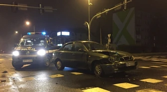 Zderzenie na skrzyżowaniu Słowackiego/Kostromska 