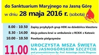 Krwiodawcy wyruszą na Jasną Górę 