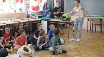 Lekcja z kotem w SP nr 16