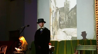 Utwory piotrkowskich poetów w interpretacji aktorów teatru "Władcy sławy"