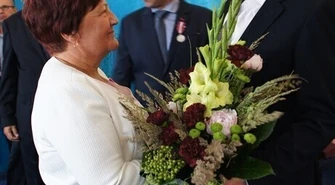 Była Skarbnik Gminy Gorzkowice z odznaczeniem