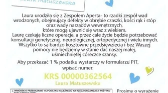 Będzie pierwsza operacja Laury. Udało się zebrać 300 tys zł