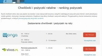 Nowy serwis porównujący pożyczki 