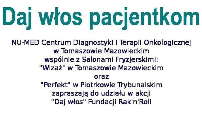Zetnij włosy i pomóż chorym na raka