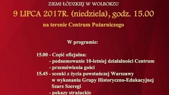 10 lat Centrum Pożarnictwa w Wolborzu