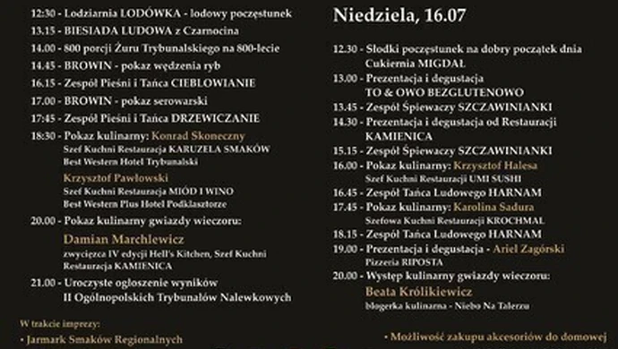 Trybunały Nalewkowe już w sobotę