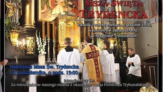 Msza św. Trydencka w intencji mieszkańców Piotrkowa