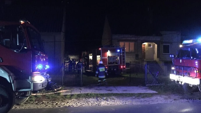 Pożar domu w Plucicach