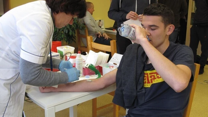 W szkole na Piomie oddawali krew 