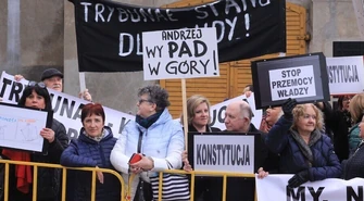 Protesty podczas wizyty prezydentów
