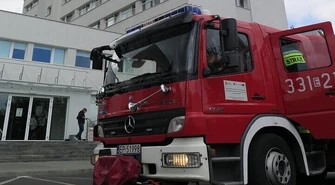 Ewakuacja w budynku policji