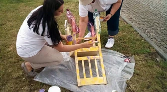 Niecodzienny happening na piotrkowskiej Krzywdzie