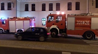 Alarm pożarowy na dworcu kolejowym