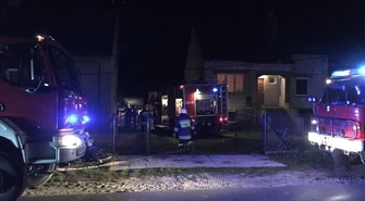 Pożar domu w Plucicach