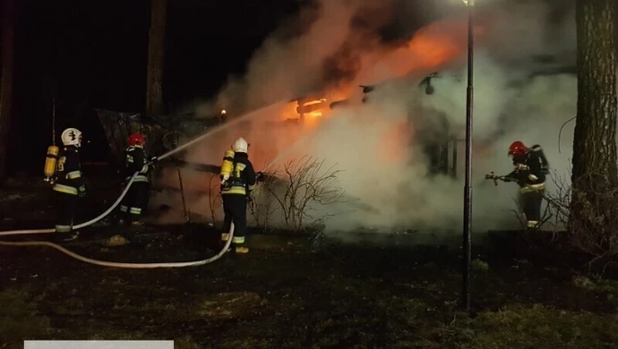 Pożar na Polance w Sulejowie