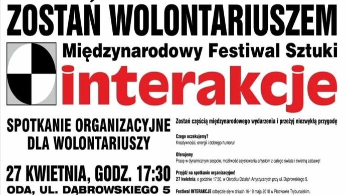 Chcesz być częścią Interakcji? W piątek spotkanie wolontariuszy 