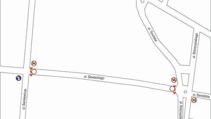 Uwaga! Zmiana organizacji ruchu w centrum Piotrkowa 